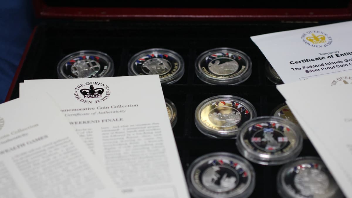 Falkland Islands silver proof 50p coins, struck in .925 silver