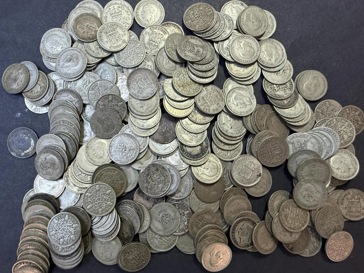 Collection 772g UK Pre 1947 Silver Sixpences 286 Coins 1920 1946 Circulated