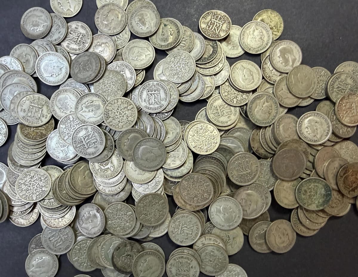 Collection 772g UK Pre 1947 Silver Sixpences 286 Coins 1920 1946 Duplicate