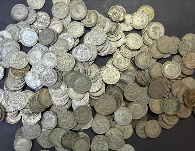 Collection 772g UK Pre 1947 Silver Sixpences 286 Coins 1920 1946 Duplicate